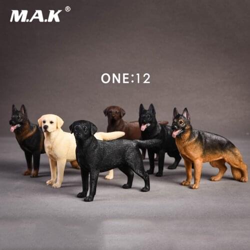 1/12 JXK014/JXK015 German Shepherd & Labrador Dog Animal Model with Accessory For 12'' Soldier Action Figure Scene Accessories