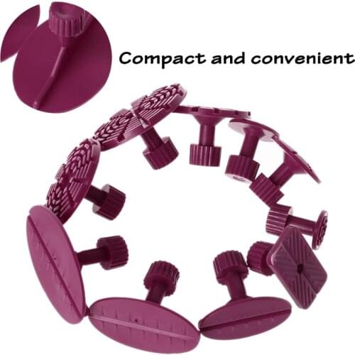 10pcs PDR Dent Puller Glue Pulling Tabs Paintless Removal Body Repair Tools Kit