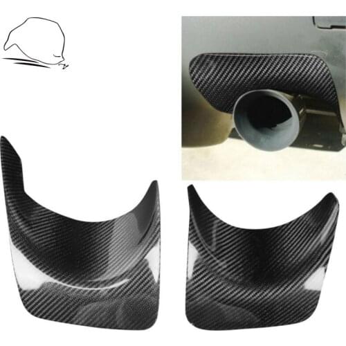 For Mitsubishi Lancer Evolution EVO X MR Carbon Fiber Exhaust Heatshield Envelope Cover Trim Rear Bumper Car Tuning Accessories