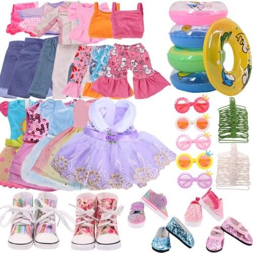 Doll Clothes 1 Set=7 Pcs Doll Clothes Shoes Accessories For 14.5 Inch Doll&BJD EXO Doll&32-34Cm Paola Reina Doll Our Generation