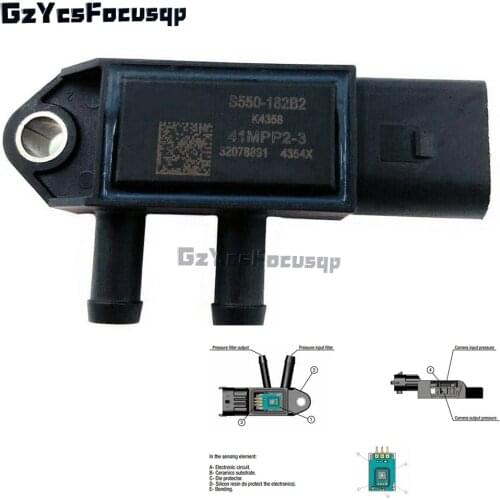 S550-182B2 S550182B2 41MPP2-3 Original DPF DIFFERENTIAL Intake Pressure Sensor for Mazda