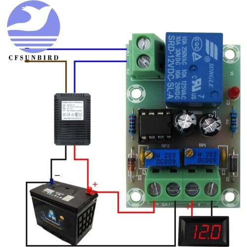 12V Battery Charging Control Board XH-M601 Intelligent Charger Power Control Panel Automatic Charging Power