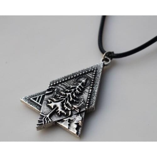 12pcs SanLan Pine-Trees Pendant Necklaces Pine Nature