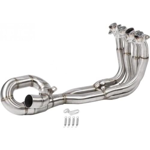 Motorcycle Full Exhaust System Vent Front Pipe Link Connect for Yamaha YZF-R6 2006-2018