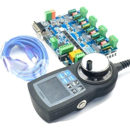 MACH3 USB 4 Axis Control Board Stepper Motor CNC Controller with CNC 6 Axis Handwheel Mach3 MPG Pendant Manual Pulse Generator