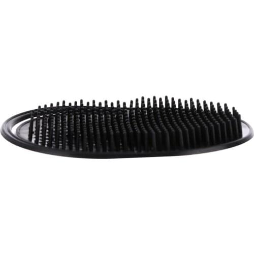 2 Pcs Pocket Travel Hair Comb Brush Men Beard Mustache Palm Scalp Massage Black 667D