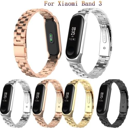 For Xiaomi Band 3 classic series Smart Bracelet Metal Wrist Strap Stainless Steel fashion business Watch Bands for XiaoMi Band 3