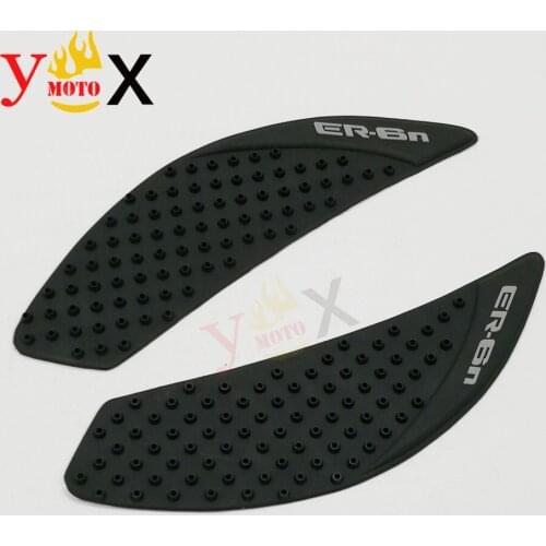 Motorcycle 3M Rubber Fuel Gas Tank Sticker Anti Slip Knee Grip Traction Pad For Kawasaki ER6N ER-6N 2006 2007 2008 2009-2015 10