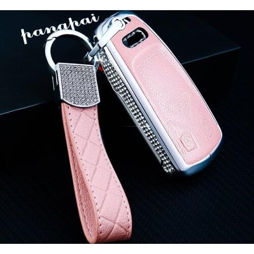 Luxury Diamond Car Key Case Remote Key Cover Shell For Audi AUDI A4 B9 Q5 Q7 TT TTS 8S 2016 2017 car smart remote