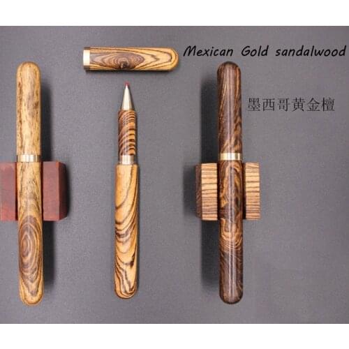 Handmade Rare Wood + Copper Signature Pen Neutral Color Wooden Pen For Business and School as Luxury Gift