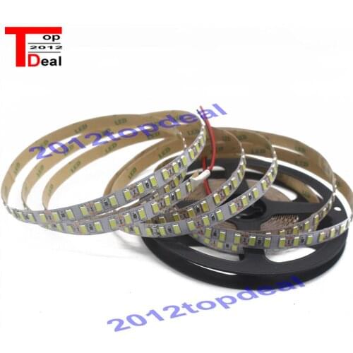 Super Bright 120leds/m SMD 5630 5730 white led strip light Flexible 5M 300 LED tape DC 12V non waterproof tape lamp