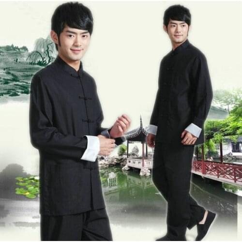 Traditional Chinese Clothing Kung Fu Tang Suit Male Casual Oriental Tai Chi Costume Chinese Ancient Wushu Outfit For Men