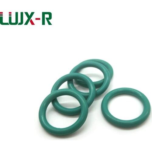 LUJX-R 10pcs 2.2mm FKM O-Ring Seal Oil Proof O Ring Sealing Washer Dia.9/11/12/13/14/15/16/18/20/100/110 Green Ring Gasket