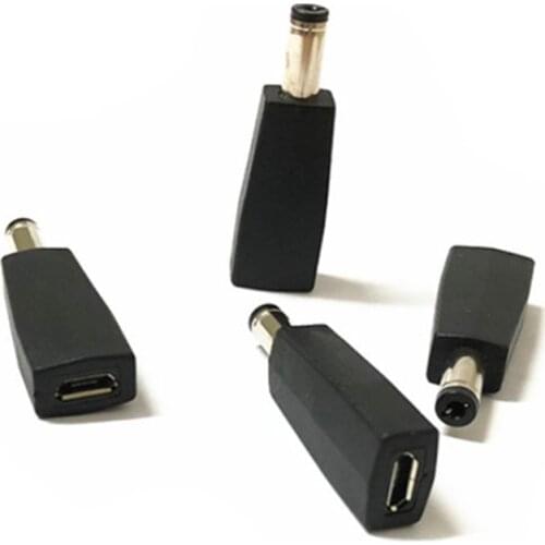 1Pcs DC 5.5x2.1mm Male Plug To Micro USB Female Connector Adapter Charge Converter Power Connector Adapter
