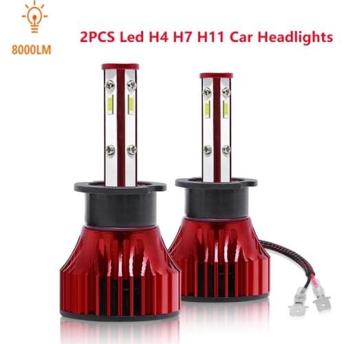 2PCS X15s H4 H7 LED Car Lights LED H7 H1 9005 LED H4 Headlight Conversion Kit COB H7 LED Bulbs H11 LED Lamp 8000LM 6500K For Car