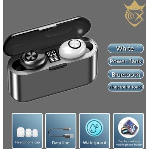 Wireless Earphones TWS Bluetooth 5.0 Mini Earbuds Stereo Bass LED Power Display Noise Cancelling Sports Waterproof In Ear