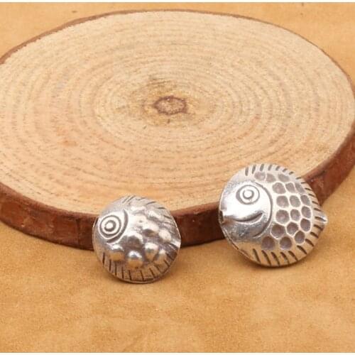 Wholesale S925 Sterling Silver DIY Accessories Thai Handmade Cute Fish Bracelet With Cloud Beads