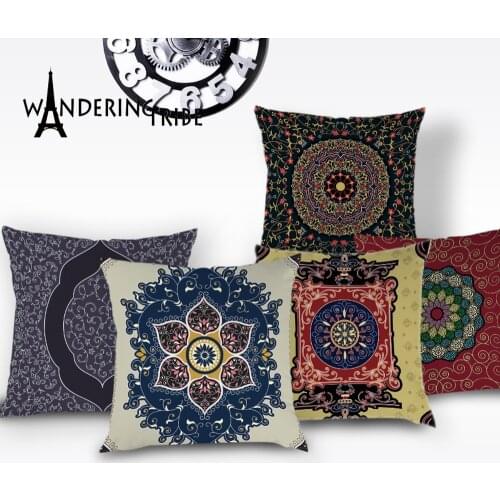 Retro Geometric Cushion Cover Boho Scandinavian Throw Pillow Case Morocco Stripe Home Decor Sofa Cushions Pillows Cases Kissen