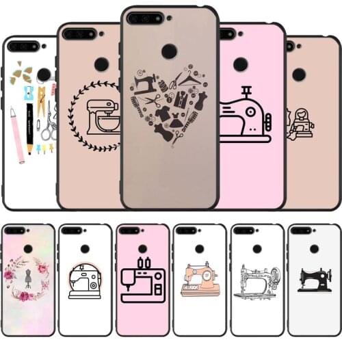 Sewing machine black Silicone Phone Case For honor 30 20 Pro 8 8X 9 10 20 Lite Mate 10 20 30 Lite Pro cover