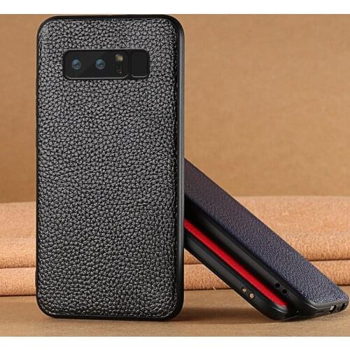 Genuine leather Phone case For Samsung S7 S8 S9 Plus Note 8 9 case Litchi Texture back cover For A3 A5 A7 A8 J5 J7 2017 cases