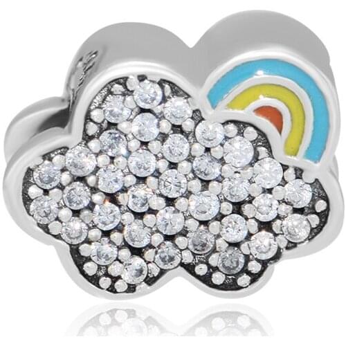 CKK You are my Rainbow Charms Fits Pandora Bracelet Charms 925 Sterling Silver Weather Jewelry Making Present pulsera arco iris