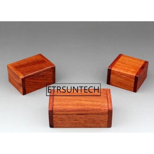 50pcs Retro Small Wood Storage Box Rosewood Jewelry Treasure Pearl Wooden Case Vintage Organizer