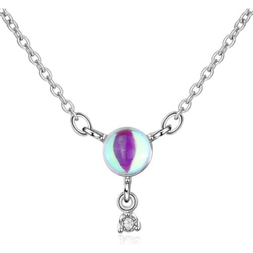 Everoyal Fashion Silver 925 Girls Jewelry Necklaces Charm Crystal Pendant Necklace For Women Accessories Female Valentines Day