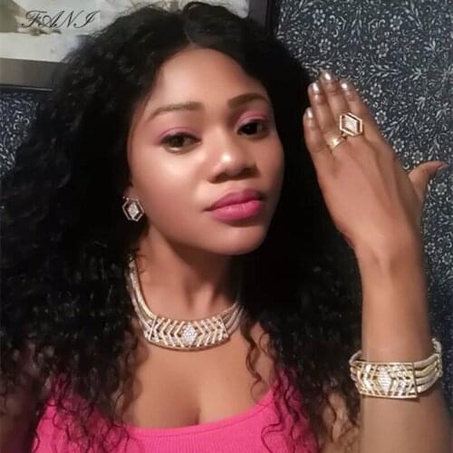 Fani Exquisite Dubai gold colorful Jewelry Set Wholesale Nigerian Woman Wedding Jewelry Fashion African Bridal Jewelry Set Brand
