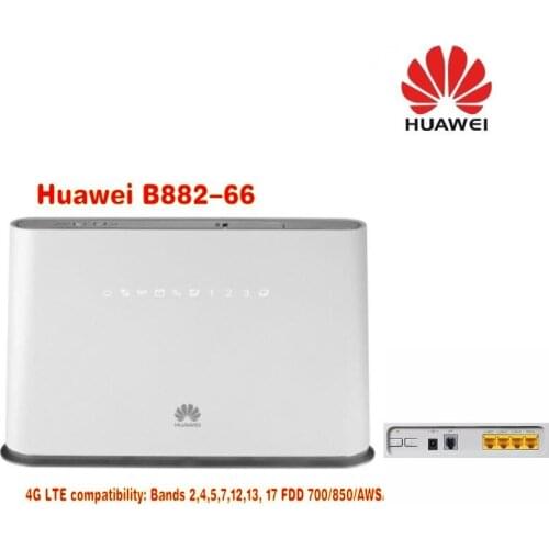 Huawei B882-66 4G LTE FDD Band2/4/5/7/12/13/17(700(a,b,c)/850/AWS/1700/1900/2600)Mhz WCDMA Band2/4/5 Wireless Mobie CPE Router