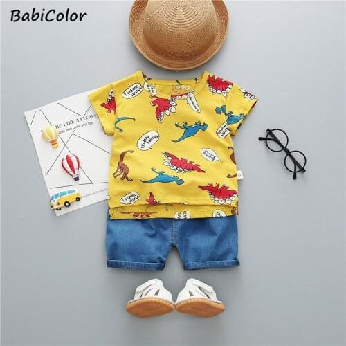 Baby boys clothing sets summer toddler casual cotton t-shirt+shorts 2pcs tracksuits for bebe boys newborn sports suits outfits