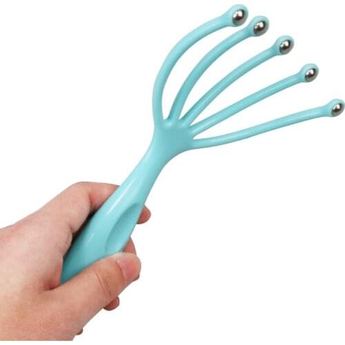 Five Finger Head Ball Steel Scalp massager Relaxation Massage Five Finger Massager for Head Eliminate fatigue and Reduce Stress