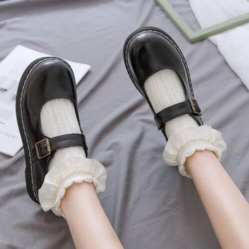 Cute Socks Lolita Ruffle White Kawaii Lolita Calcetines Cosplay Costumes Accessories Lace Socks Anime Cartoon Sweet Girl Gift