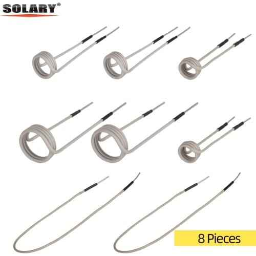Mini Magnetic Heater Coils 8pcs DIY Induction Heater Coils Ductor Magnetic Induction Heater Kit Flameless Heat Accessories