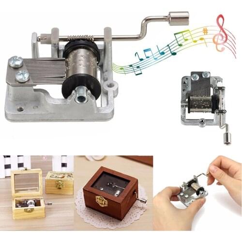 Mini Hand Crank Music Movement DIY Musical Instrument Accessory Decorative Movement Play Set Mechanical Music Box Kid Toys