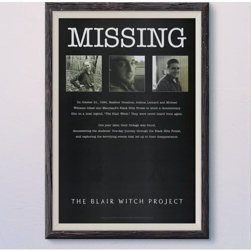N373 THE BLAIR WITCH PROJECT (3) Vintage Classic Movie Wall Silk Cloth HD Poster Art Home Decoration Gift