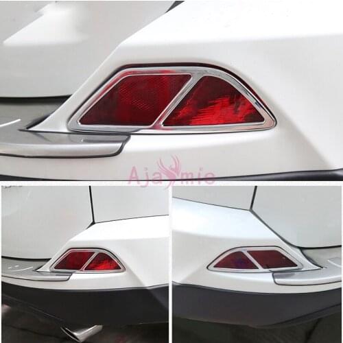 For Toyota RAV4 2016 2017 2018 Chrome Car Styling Front Rear Fog Lamp Cover Light Trim Foglight Panel Accessories