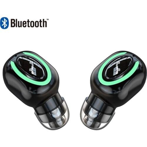 Invisible Ture Wireless Earphone Noise Cancelling Single Bluetooth Headphone Handsfree Stereo Headset Earbud With Microphone