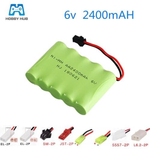 NEW 6V 2400mAh NI-MH Battery for Remote Control toys Cars Tank lighting secuity Rechargeable battery 6.0 v 2400 mah AA nimh