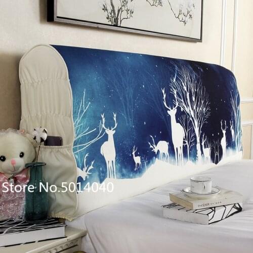 American Bed Cover 120-220cm All Inclusive Fabric Comforters Dust Proof Elastic Double Bed Headboard Cover Protective Cover
