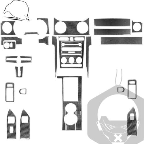 For Ford Mustang GT 2005-2009 S197 Full Kit Car Carbon Fiber Accessories Interior Upgrade Trim Cover Protective Stickers Black