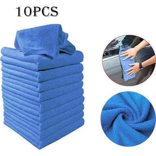10Pcs 25x25cm Microfiber Auto Car Care Wash Towel Soft Cleaning Cloth Duster 2020