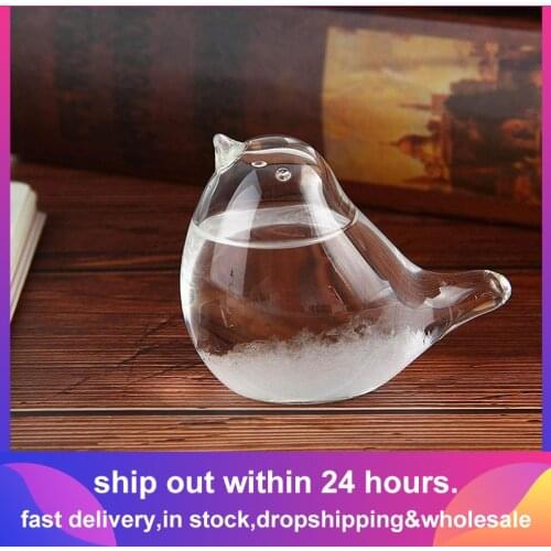 Storm Glass Weather Forecaster Bird Shape Crystal Desktop Decor Glass Crafts Home Decoration Accessories Craft decorations
