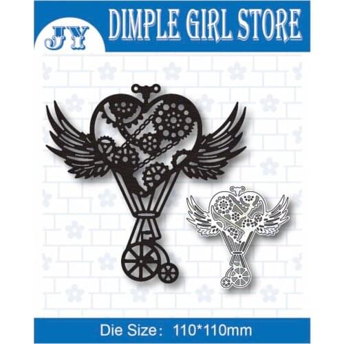 Punk Gear Wing Balloon 2021 New Design Cutting Template Embossed Card Punch Scrapbook DIY Craft Stamp Greeting Card Decoration