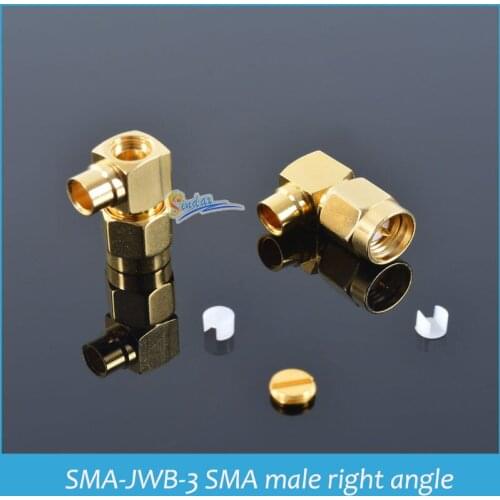 Sindax SMA-JWB-3 SMA male right angle with-3 semi-flexible wire inner scrwer inner needle connector SFX SFT semi-steel wire 10pc