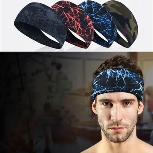 Super Soft Men Sports turban headband Sweatband Stretch Elastic Yoga Hair Bands Head Sweat Bands Sports Safety For Men and Women