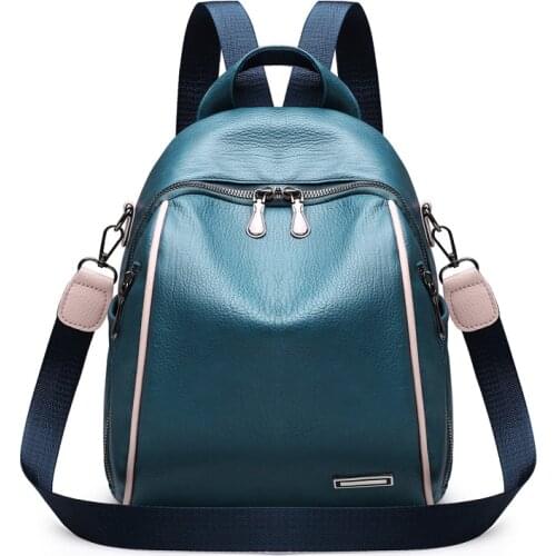 Light Student Bags Pu Leather White New Backpack Women Fashion Female Waterproof Backbag Small Simple Youth Daily Bag