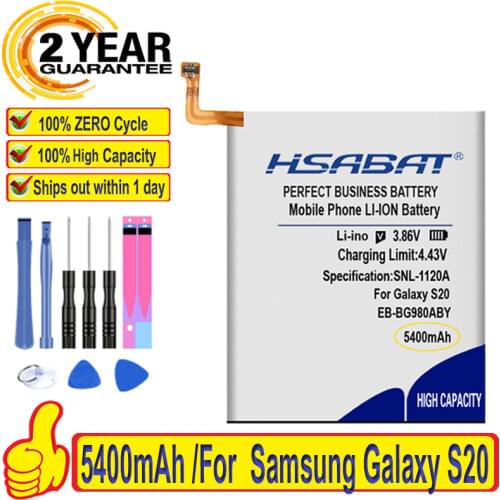 Top Brand 100% New 4800mAh EB-BG980ABY Battery for Samsung Galaxy S20 Batteries + free tools