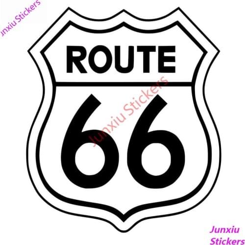 Creativity ROUTE 66 Vinyl Car Sticker styling for Bumper Camper Laptop Truck Motorcycles Scratch-Proof Accessories PVC13x12cm