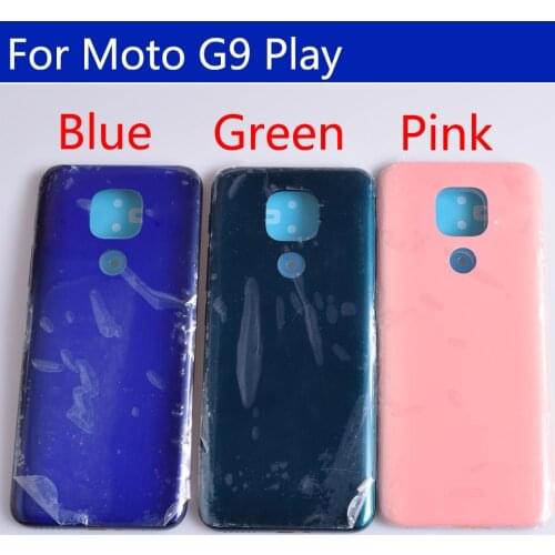 10Pcs\Lot For Motorola Moto G9 Play Battery Back Cover G9Play Rear Housing Case Chassis Shell Replacement