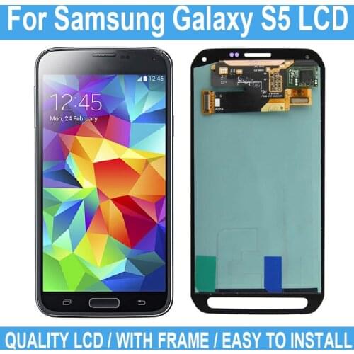 5.1" LCD For Samsung Galaxy S5 G900F G900I G900M G900A G900T G900W8 G900K G900L G900S Digitizer Assembly LCD Display Touch Scree